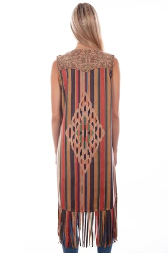Scully Western Vest Womens Microfiber Long Fringe Serape F0_HC7682