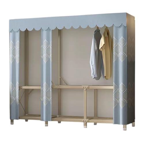 Armarios de lona plegables y organizador de ropa de tela B-163 x 45 x 170 cm para ropa