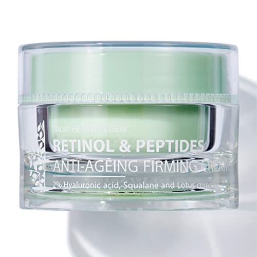 Anti-Aging Firming Cream by Talia Heavenâ€™s Dew- Advanced Face Moisturizer Infused with Retinol, Peptides, and Hyaluronic Acid for Wrinkles, Fine Lines and Dark Spots. 100% Clean & Vegan Skin Care. 1.7 oz