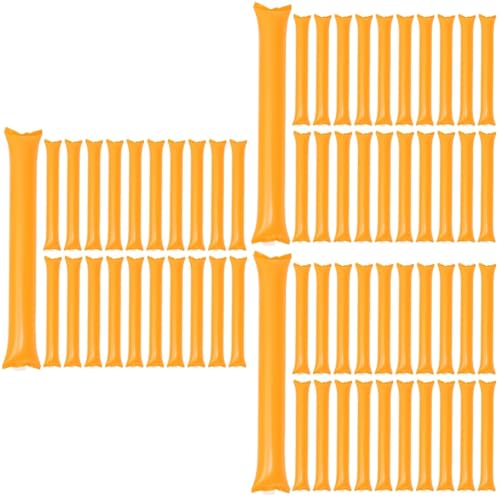 Yardwe 3 Juegos Palo Inflable Piscina De Bronceado Fiesta Varita De Burbujas Piscinas Hinchables para Inflables Barras Luminosas De Espuma Educación Física Orange 40 Uds * 3