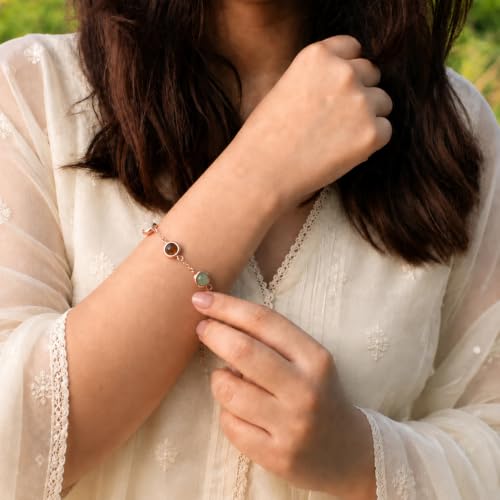 Image of Astrotalk Dhan Yog Bracelet |Attracts Wealth & Prosperity | Manifest Wealth with Citrine, Jade, Tiger Eye, Clear Quartz & Pyrite Stone | Bracelet for Man & Woman | Gift for Man & Woman