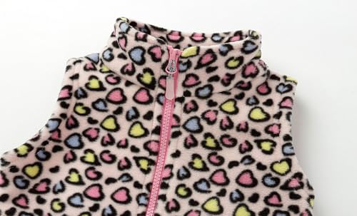Image of LittleSpring Kids Fleece Vest with Fur Lined Zip Up Warm Thickening Winter Sleeveless Jacket