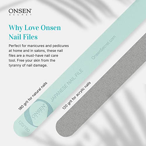 Onsen Secret Cuticle Cream + Double Sided Nail File 120/180 Grit, Cuticle Oil - Japanese Natural Healing Minerals Nail Care Serum. Sooth, Repair, & Strengthen Cuticles & Nails, Non-Greasy - Thumbnail 4