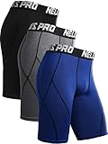 NELEUS Men's Compression Shorts Pack of 3