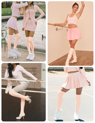Image of v28 Women's Neon Knit Leg Warmer for 80s Party Dance Sports Yoga