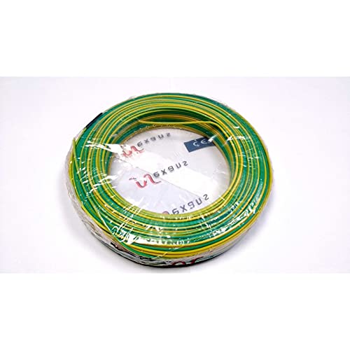 Nexans - Bobine de fil électrique de section 2,5mm Vert Jaune. Longueur 100 mètres [ H07V-U PASSEO 1 ]