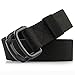 Produktbild TENINE Unisex Leinwand Gürtel, Elastischer Stoffgürtel Stretchgürtel Militär Gurtband Nylon Gürtel für Damen Herren Taktischer Gürtel Metallschnalle mit Doppel D-ringe Schnalle