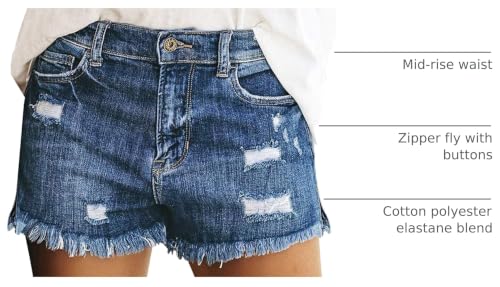 Image of MODARANI Denim Shorts for Women Distressed Jean Shorts Ripped Summer Hot Short