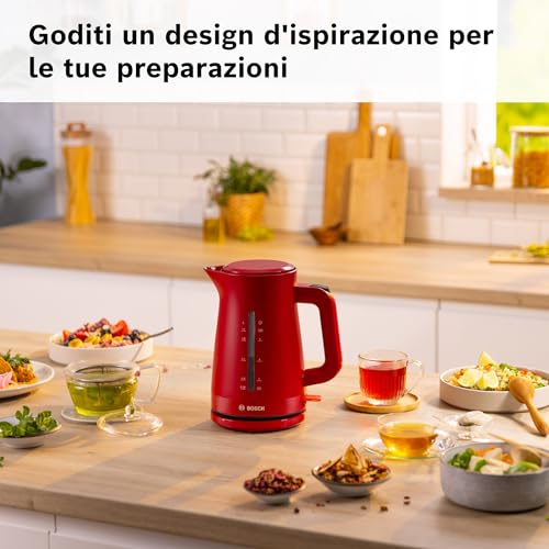 Bosch Bollitore Elettrico Capacità 1,7 Litri Rosso Mymoment TWK3M124 - 6