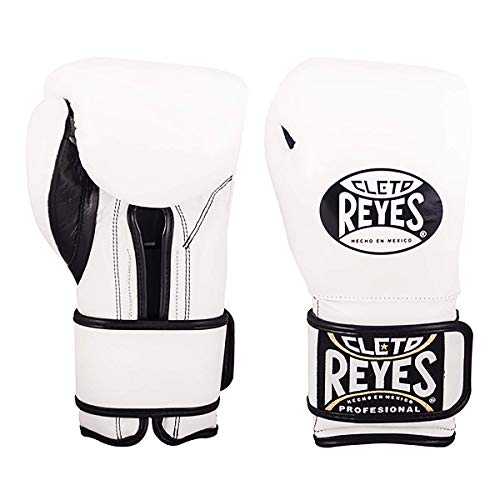 Cleto Reyes Training Gloves with Hook and Loop Closure for Men and Women (16oz, White)