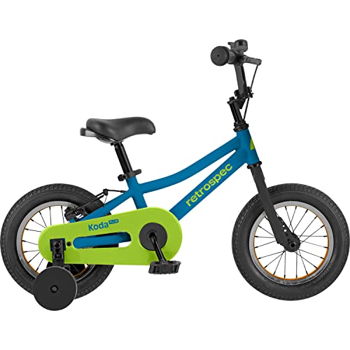 Image of Retrospec Koda Plus Kids Bike for Boys & Girls Ages 2-3 Years - Children's Bicycle, Adjustable Seat & Handlebars, Removable Training Wheels, Front Hand Brakes, Rear Coaster Brake & Safety Bell