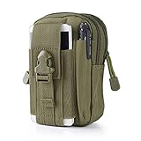 多機能ポーチ ベルトポーチ スマホ 撥水加工 タクティカル サバゲー バッグ モール システム (グリーン)