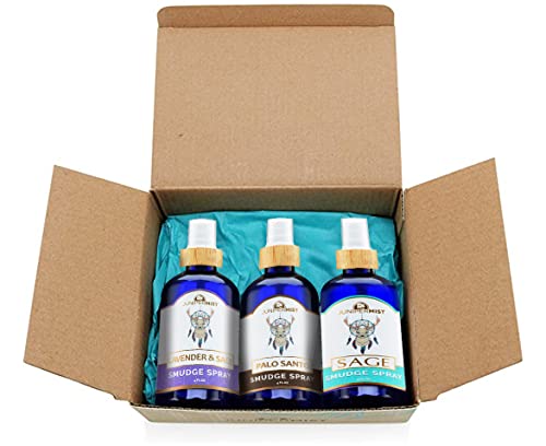 Smudge Spray Gift Set: Sage, Lavender, And Palo Santo To Remove Negative Energy: Smokeless Alternative To Sage Bundles, Incense, Sticks Or Candles: Handmade With Real Essential Oils In Sedona Arizona #TOP3