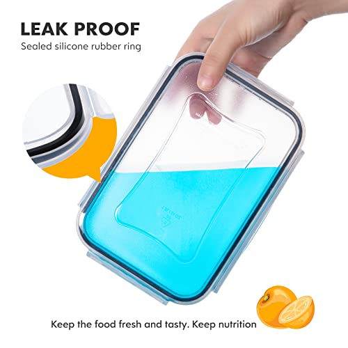 52 PCS Food Storage Containers Set with Airtight Lids (26 Lids &26 Containers) - BPA-Free Plastic Food Container for Kitchen Storage Organization, Salad Fruit Lunch Containers with Labels & Marker