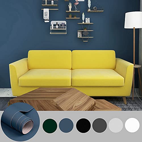 Oxdigi Dark Blue Contact Paper Peel And Stick Wallpaper For Shelf Liner Cabinet Table Drawer Door Reform Decorative Thick Self Adhesive Removable Vinyl Film 24 X 196 Inches #TOP1