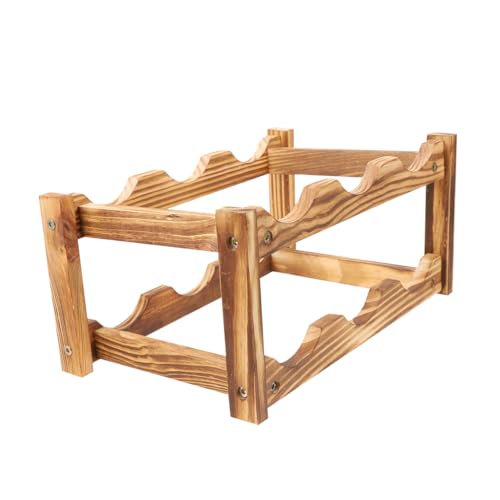Soporte de vino de madera Unomor para 6 botellas miniatura 1