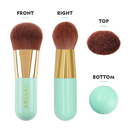 Docolor Kabuki Foundation Face Powder Brush Portable Makeup Cosmetic Tool (Green) - Thumbnail 3