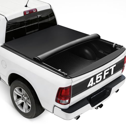RHOBRA Soft Roll-Up Truck Bed Tonneau Cover Compatible with 2022-2026 Ford Maverick 4.5ft Bed (Not Fit Utility Track System) 26.5oz Heavy-Duty Vinyl Weather Resistant Bed Cover for Pickup Truck