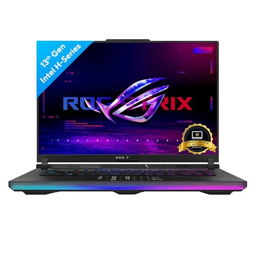 Image of ASUS ROG Strix Scar 16 (2023), Intel Core i9 13th Gen, 16 inch (40.64 cm) Mini-LED QHD+ 240Hz /3ms, 12GB RTX 4080, (32GB RAM /1TB SSD), G634JZ-NM057WS MW203 Mouse (Blue)
