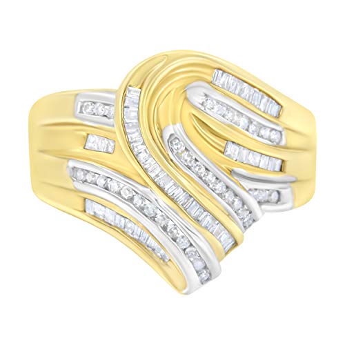 Haus of Brilliance 10K Yellow Gold 1/2 Carat TDW Diamond Bypass Ring (H-I,SI2-I1)