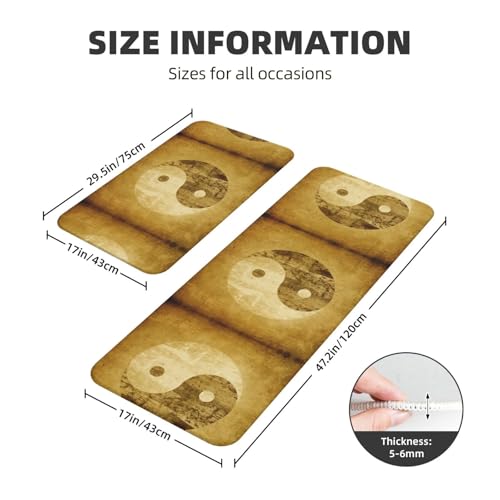 Tapis de cuisine absorbant et antidérapant motif Yin Yang x2 - 4