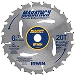 IRWIN Tools MARATHON Carbide Cordless Circular Saw Blade, 6 1/2-inch, 20T (24021)