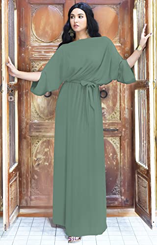 Image of KOH KOH Womens 2026 Flowy Formal Batwing Sleeve Evening Casual Gown
