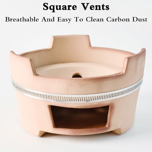 Réchaud à charbon en céramique compact et grand gril multifonctionnel de table - 7