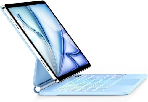 Image of GGQFGTOJ Keyboard Case for iPad Air 13 inch (M4 /2026 /M3 2025 /M2 2024),iPad Pro 12.9 inch (3 /4 /5 /6th Gen),Magic-Style Magnetic - Floating Cantilever Stand,Backlit Keyboard with Multi-Touch Trackpad