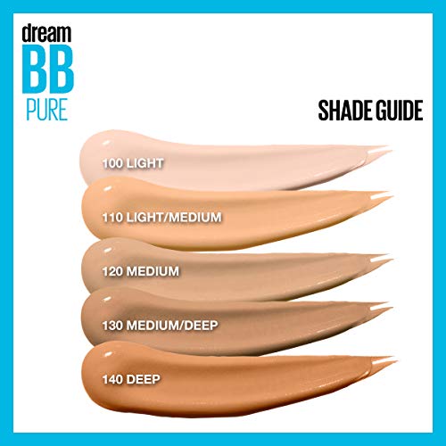 Image of Maybelline Dream Pure Skin Clearing BB Cream, 8-in-1 Skin Perfecting Beauty Balm With 2% Salicylic Acid, Sheer Tint Coverage, Oil-Free, Deep, 1 Count