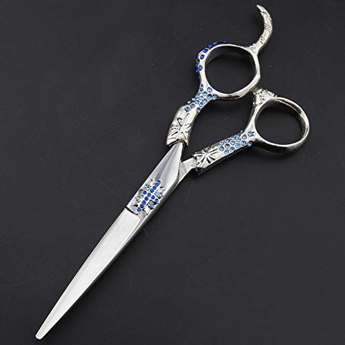 Ciseaux coiffeur bleu 6 pouces pour désépaissir les cheveux