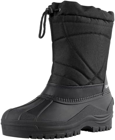 Knixmax Stivali da Neve per Donna e Uomo Stivali Invernali Foderati in Pelliccia Suole Impermeabili Scarpe Calde Stringati per Giardino, Fattoria e Outdoor