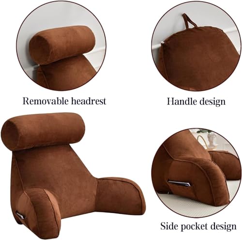 Oreiller de Lecture Coussin de Dossier Grand Format Water Blue Peluche - 4
