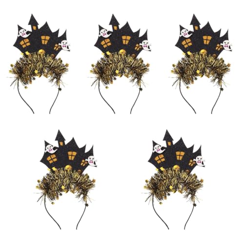 Bandeau fantaisie Halloween Healvian | Lot de 5 accessoires de costume blancs
