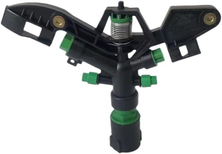 1インチプラスチックスプリンクラーヘッドで時間と水を節約:ノズル2個とノズル3個、360度回転自動散水用水やり(ブラック、20)