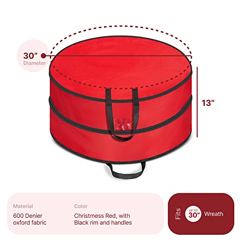 Nakior-Christmas-Double-Wreath-Storage-Bag--30-Inch-Xmas-Wreath-Storage-Container--Stores-2-Wreaths-Upto-30-Each-Garland-Bag-Made-from-a-Durable-600-Oxford-Fabric