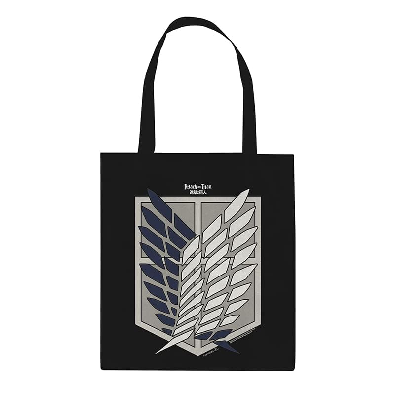 ABYSTYLE - ATTACK ON TITAN Tote Bag Scout Emblem, Black, 37 x 42 cm, Eco Tote Bag2