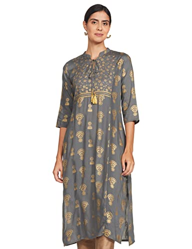 Kurta droit en rayonne pour femme finitions haut de gamme Anubhutee