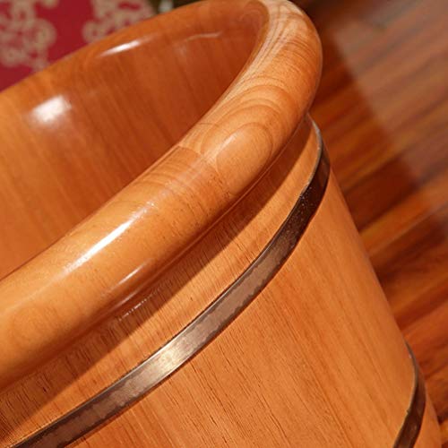 Barril de madera para spa de pies robusto y natural miniatura 3