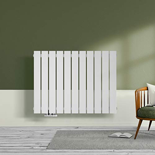 Preisvergleich Produktbild Design Heizkörper 630x850mm Designer Heizung Horizontal Einlagig Seitenanschluss 645 Watt - Meykoers Weiß