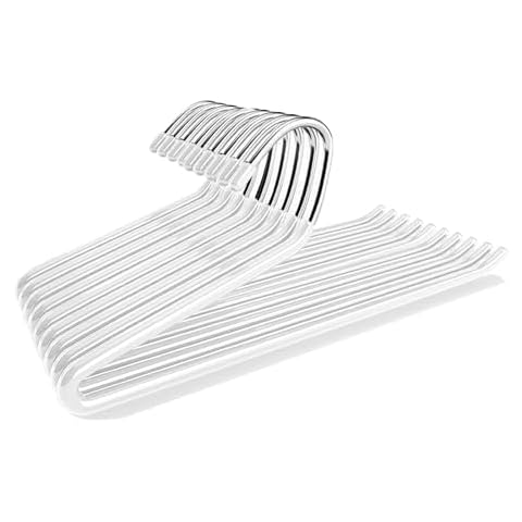 SLMT Pants Hangers for Women and Men - Open Ended Jeans Hangers for Closet Organization - Non Slip Trousers Hangers - Metal Clothes Hangers for Slacks & Blanket(20 Pack) Cover
