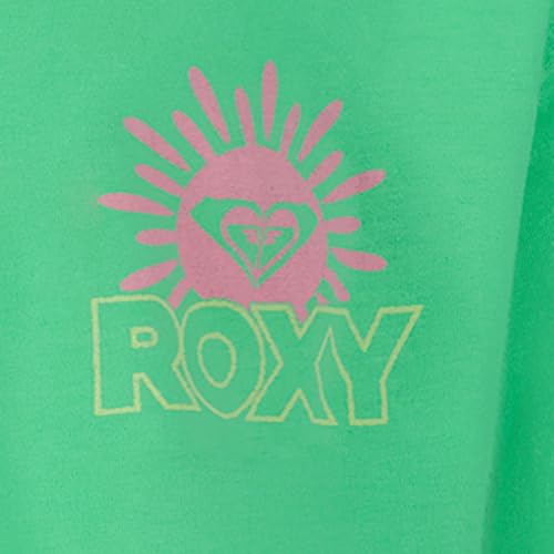 Image of Roxy Girls' Short Sleeve Oversized Fit Logo Tee, Crew Neck Graphic T-Shirt, Soft & Comfortable