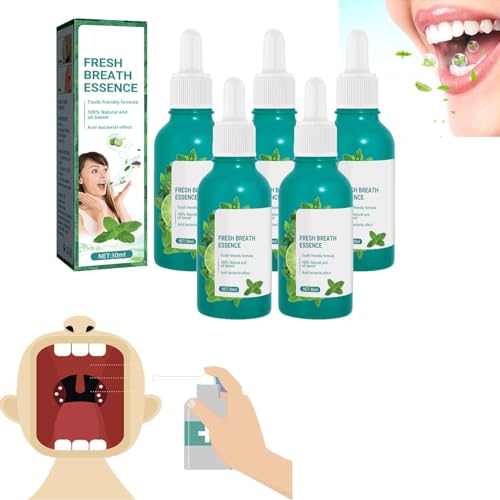 Fresh Breath Oral Care Essence, Freshening Drops For Adults Keep Youru (5pcs)