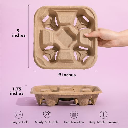 Fmp Brands FMP300188 4 Cup Disposable Drink Carrier Trays thumb #1