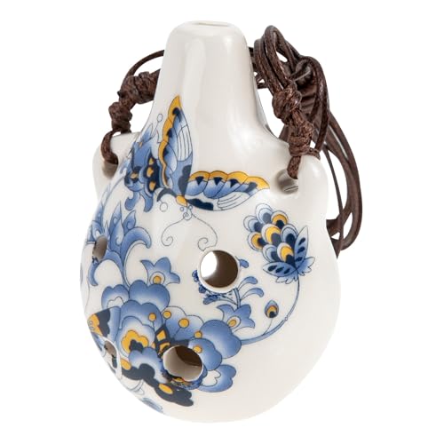 TOYANDONA Okarina 6 Loch Keramik Alto C Blasinstrument für mit Bruchfestem Material und Tragbarem Design für Musikübungen