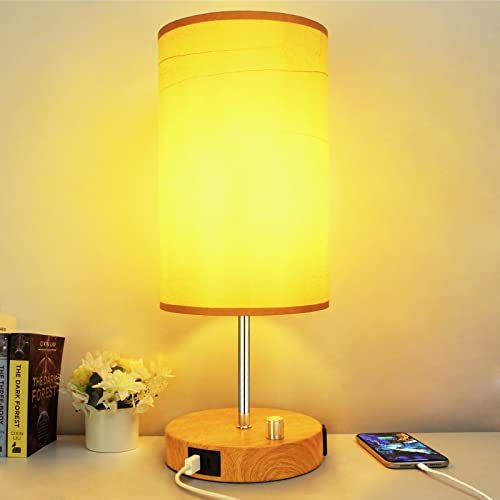 HiBay 17.75-inch LED Bedside Lamp with USB & Outlet
