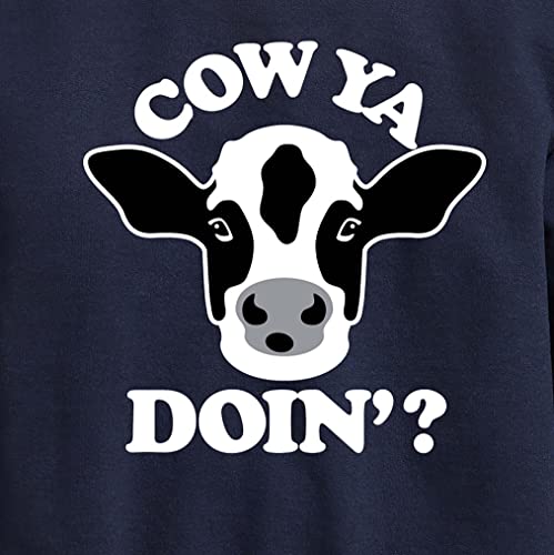 Instant Message - Cow Ya Doin - Toddler & Youth Crewneck Fleece Sweatshirt3