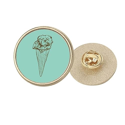 Broche ronde dorée Croquis Chocolat éclat premium M