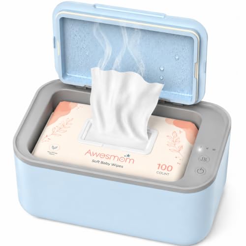 Wipe Warmer for Baby & Most Adult Wipes, 3 Heat Settings