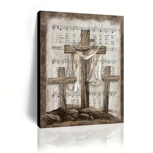 Impressions des paroles de Cross Amazing Grace - Poster mural et cadre de salon - 3